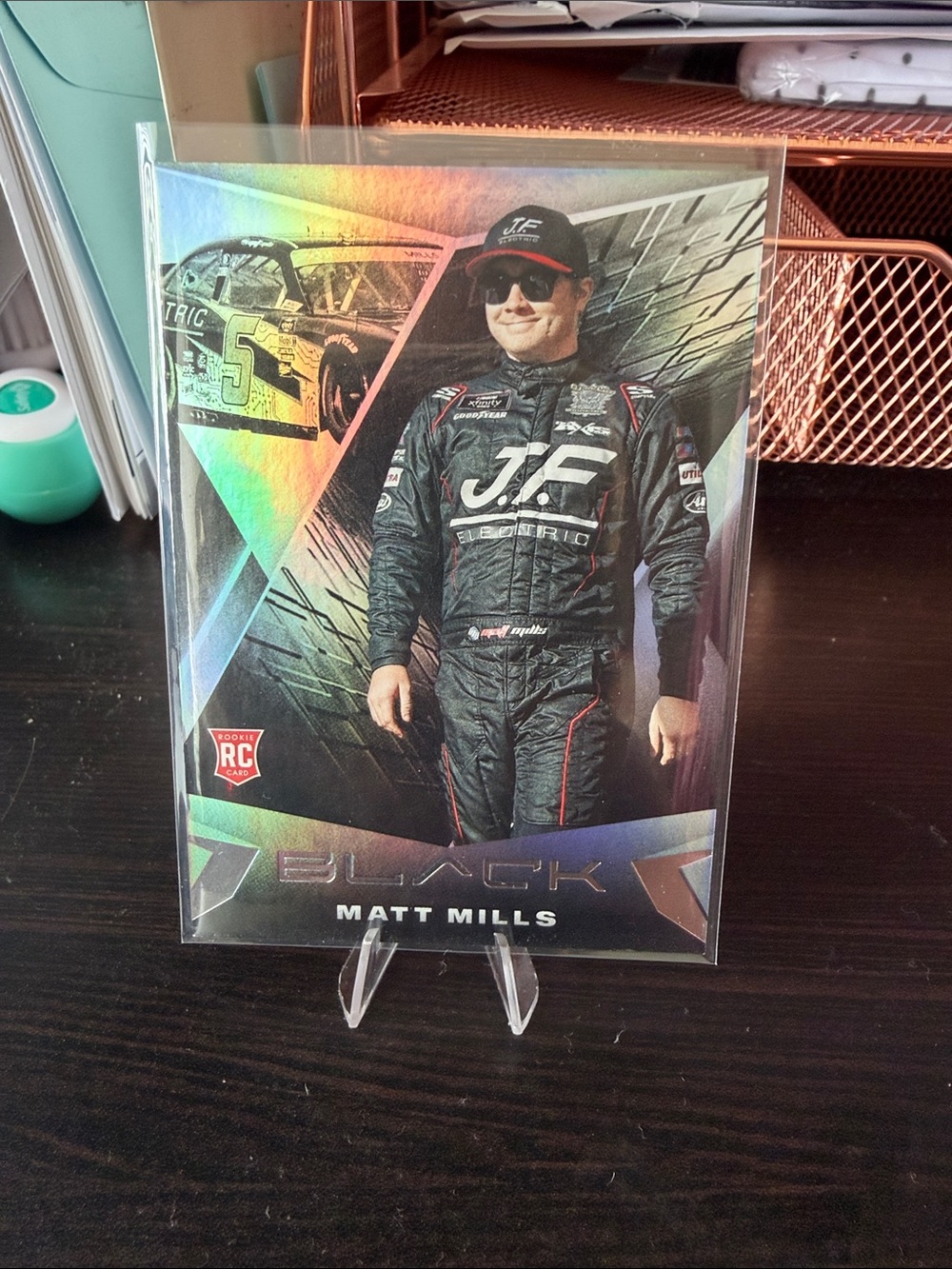 Matt Mills Racing Card - Black Holographic Rookie RC
